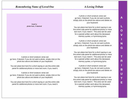 Twilight Tabloid 8-Sided Graduated Program Template.