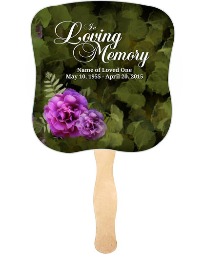 Essence Cardstock Memorial Fan With Wooden Handle (Pack of 10).