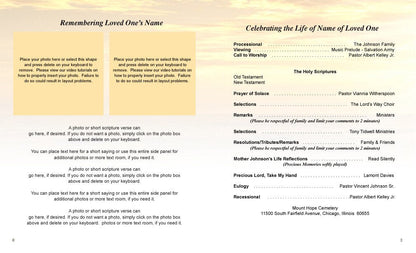 Shine Funeral Booklet Template.