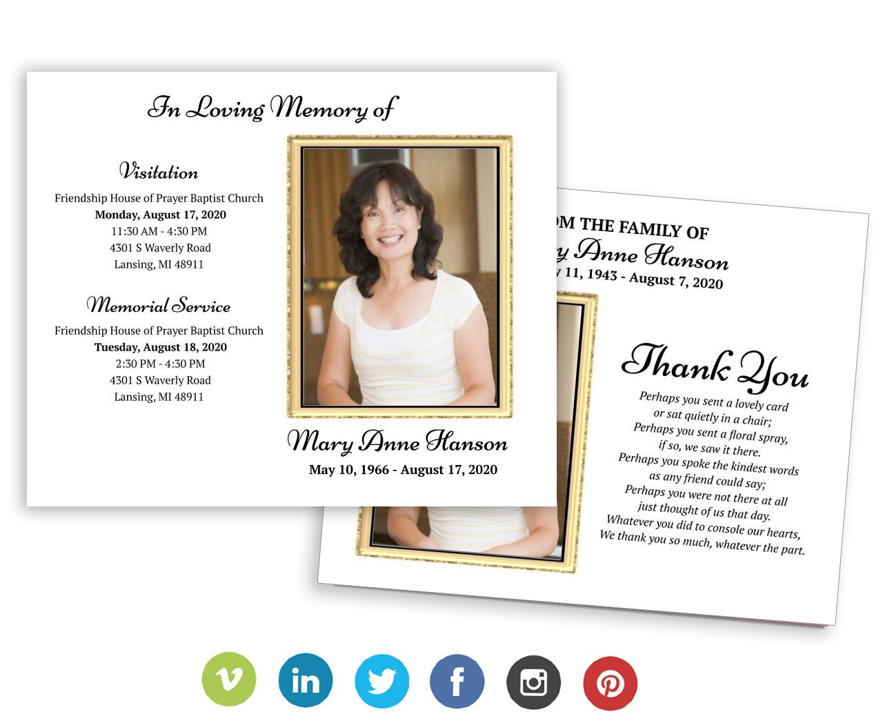 24K Social Media Funeral Announcement Templates - Google Docs.