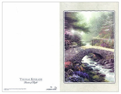 Thomas Kinkade Bridge of Faith Funeral Paper (Pack of 25).