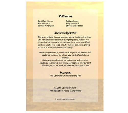 Shine 8-Sided Graduated Program Template.