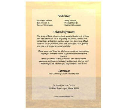 Shine 8-Sided Graduated Program Template.