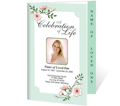 Allison 4-Sided Graduated Funeral Program Template.