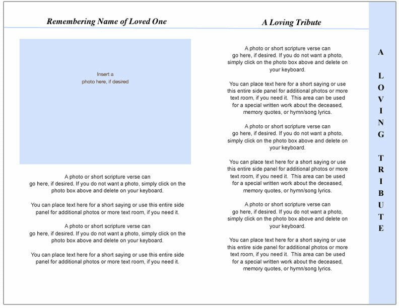 Inspire 8-Sided Funeral Graduated Program Template.