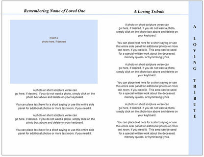 Inspire 8-Sided Funeral Graduated Program Template.