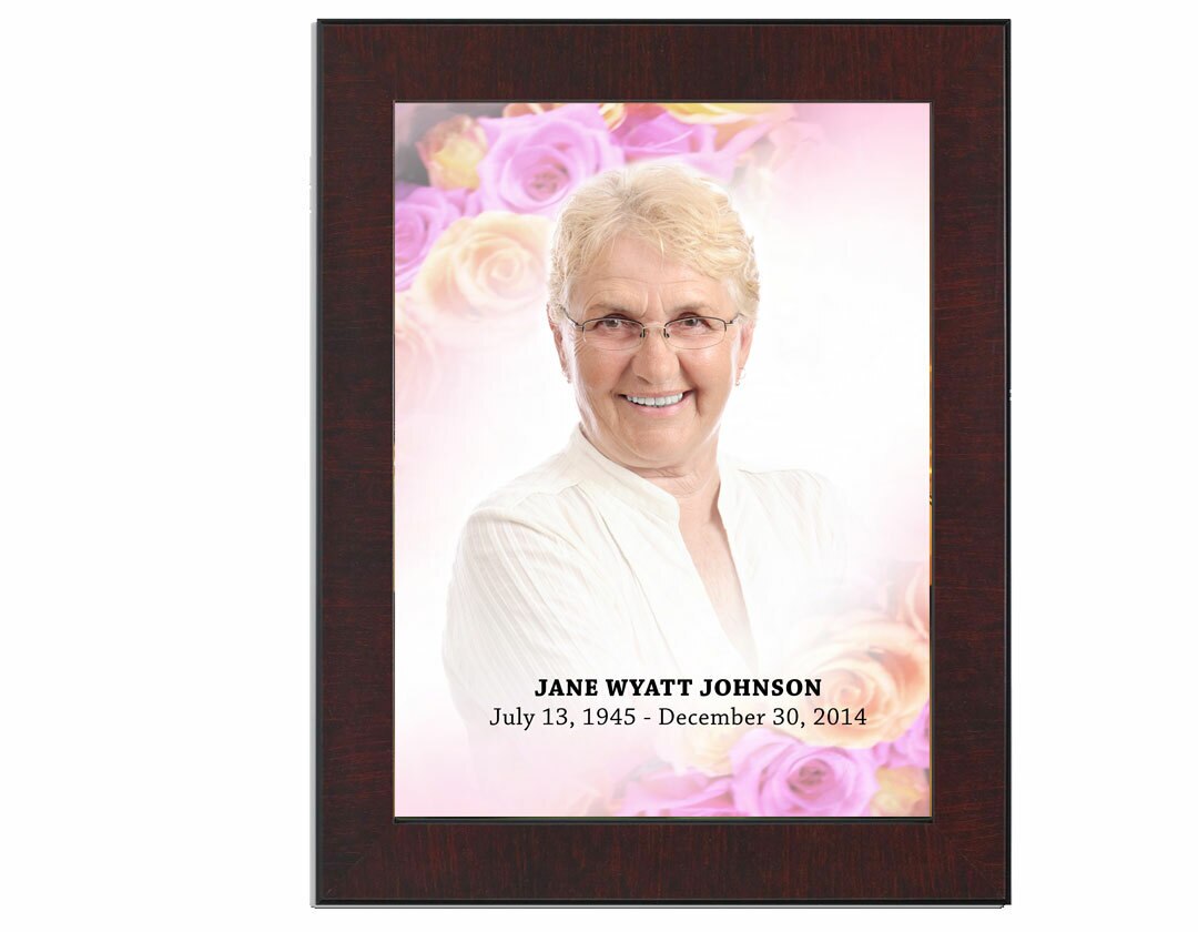Coral Funeral Memorial Poster Portrait.