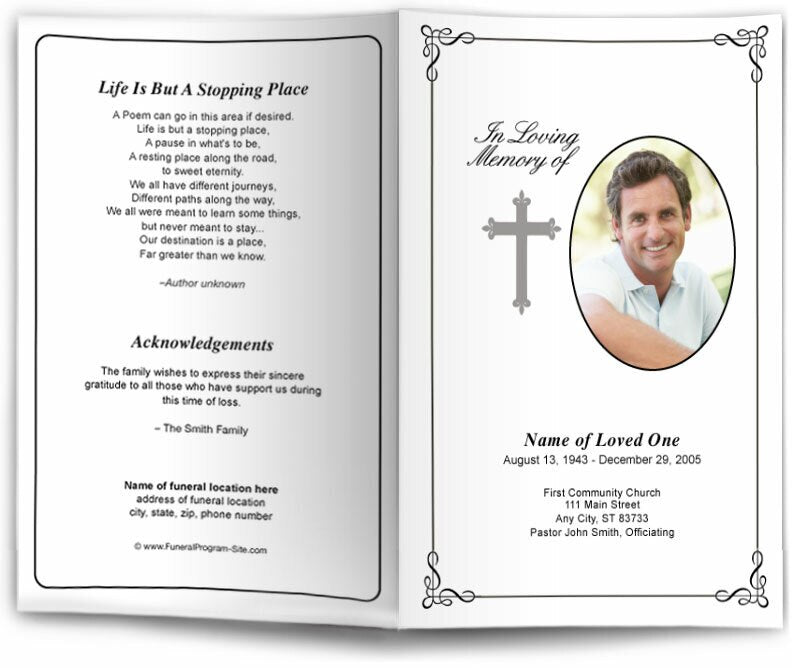 Grace Funeral Program Template.