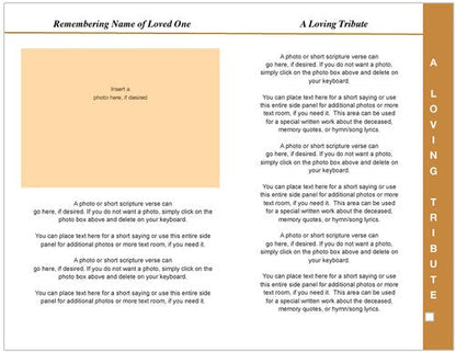 Radiance 8-Sided Funeral Graduated Program Template.