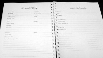 Blossom Spiral Wire Bind Memorial Funeral Guest Book.