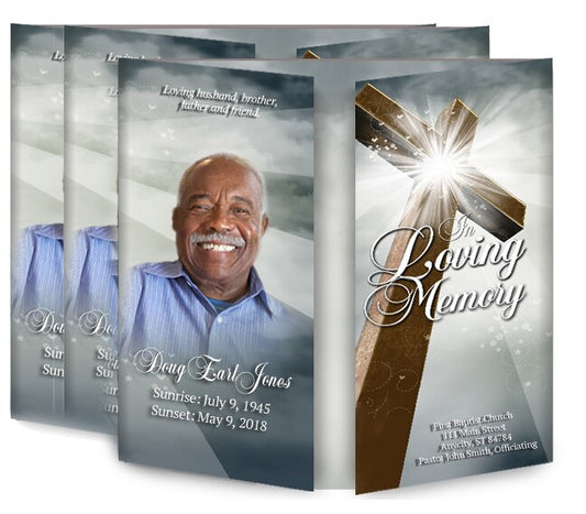 Eternal Gatefold Funeral Program Design & Print (Pack of 50).