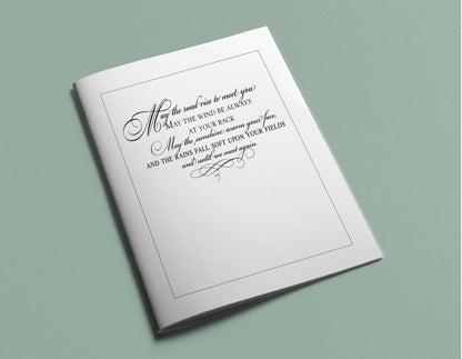 Irish Blessing Funeral Quote Word Art.