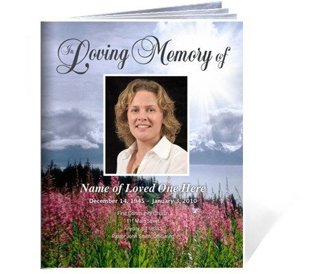 Seasons Funeral Booklet Template.