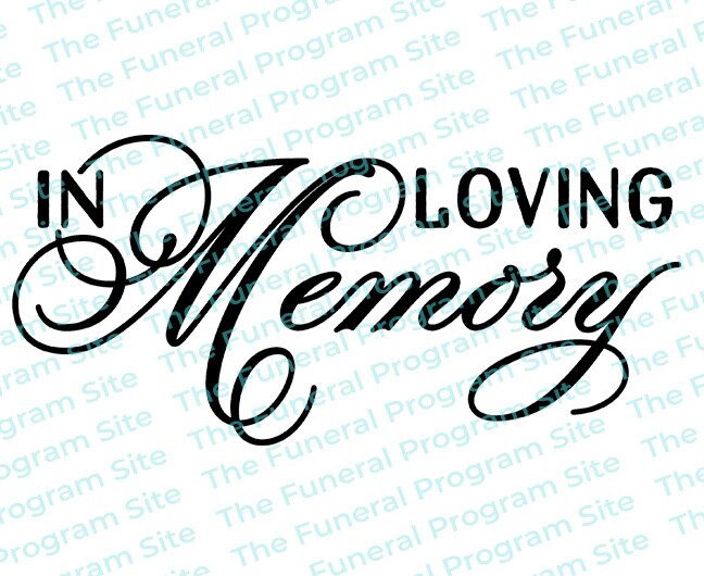 In Loving Memory Funeral Program Title – Funeral Program-Site Funeral ...
