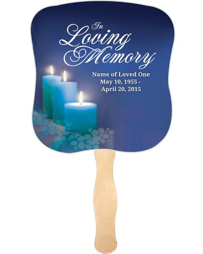 Enlighten Cardstock Memorial Fan With Wooden Handle (Pack of 10).