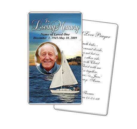 Voyage Prayer Card Template.