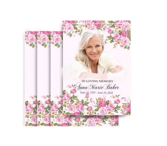 Full Bloom Funeral Postcard Design & Print (Pack of 50).