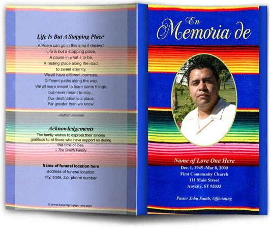 Acapulco Funeral Program Template.