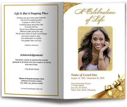 Royalty Funeral Program Template.