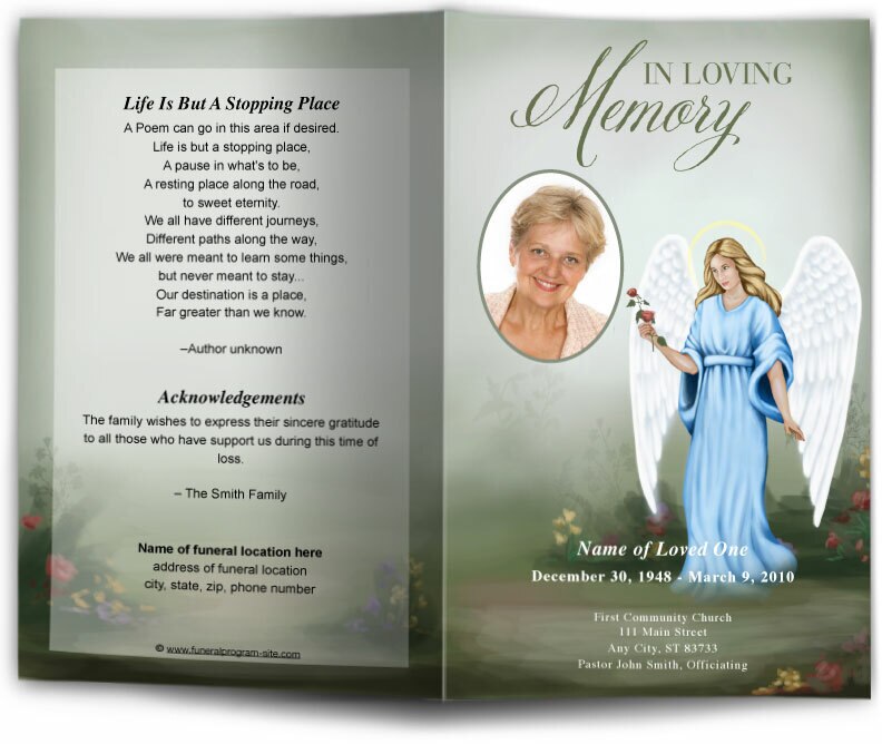 Charity Funeral Program Template.