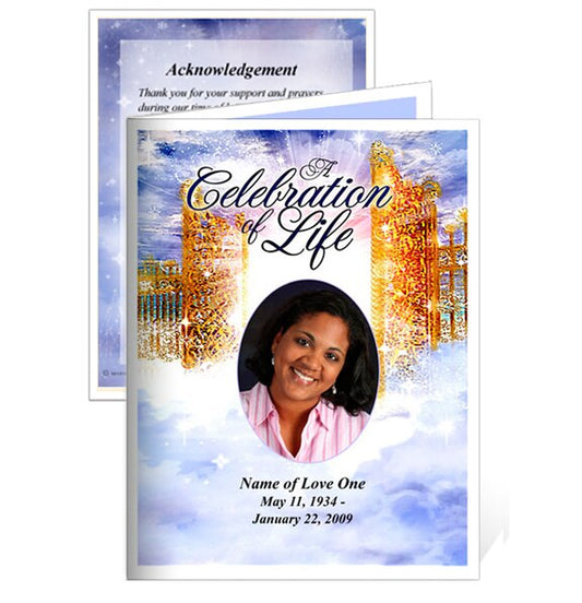 Pathway Small Memorial Card Template.