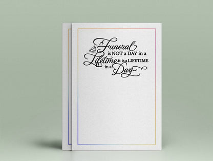 A Funeral Quote Word Art.