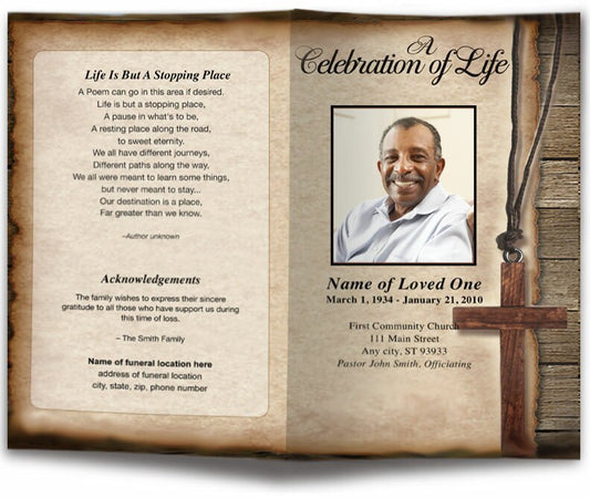 Shepherd Funeral Program Template.