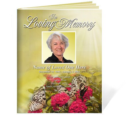 Bouquet Funeral Booklet Template.