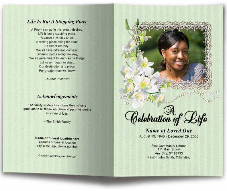 Fresca Funeral Program Template | DIY Funeral Programs – Funeral ...