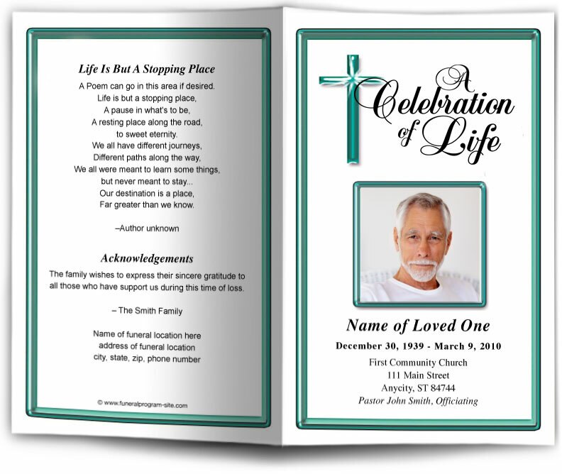 Embassy Funeral Program Template.