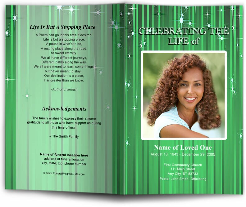 Brilliance Funeral Program Template.