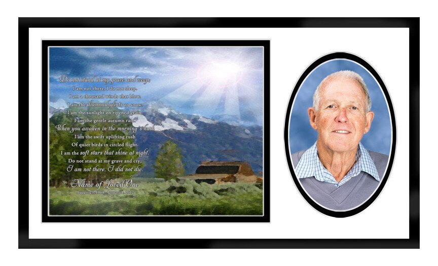 Outdoor Memorial Frame Plaque Keepsake.