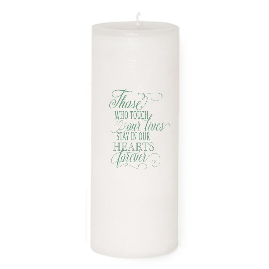 Somerset Personalized Wax Pillar Memorial Candle.