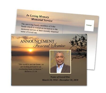 Kenya Funeral Announcement Template.