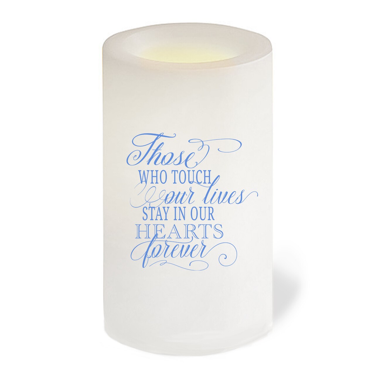 Flourish Personalized Flameless LED Memorial Candle.