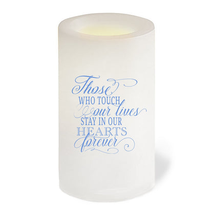 Flourish Personalized Flameless LED Memorial Candle.