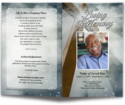 Eternal Funeral Program Template.