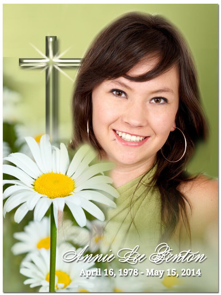 Daisy Funeral Memorial Poster Portrait.