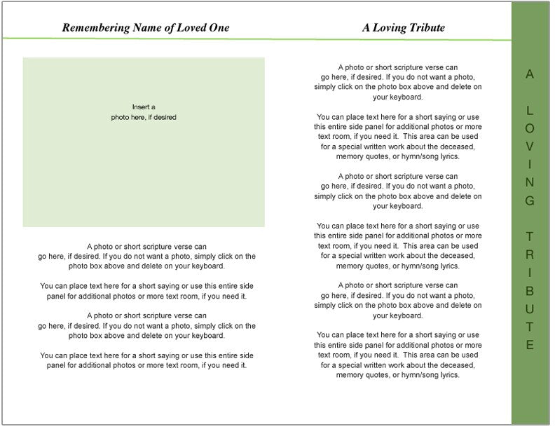 Graceful 8-Sided Graduated Program Template.