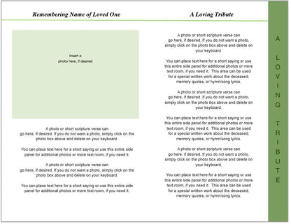 Graceful 8-Sided Graduated Program Template.