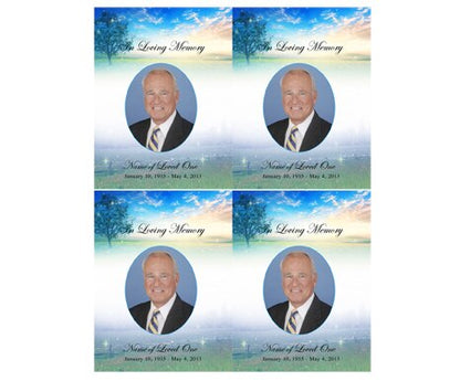 Destiny Small Memorial Card Template.