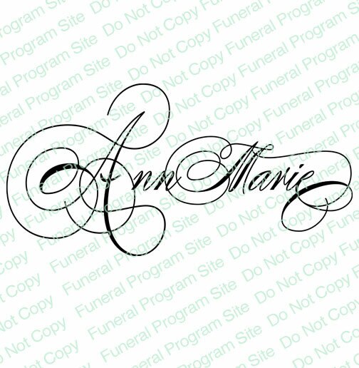 Ann Marie Name Word Art Name Design | Funeral Program Site – Funeral ...