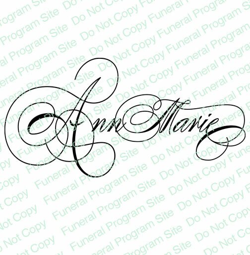 Ann Marie Name Word Art.