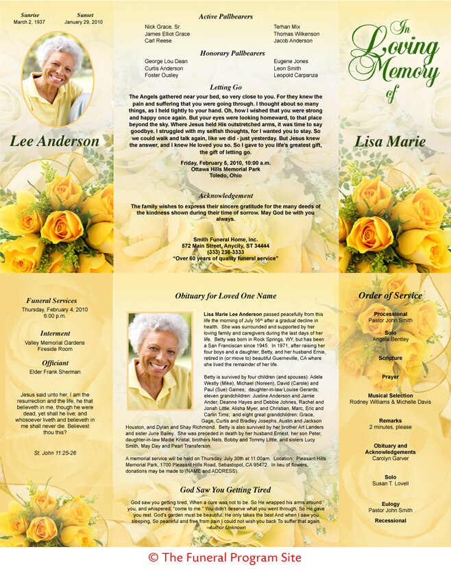 Saffron Gatefold Program Template.