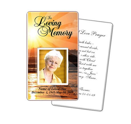 Sunrise Prayer Card Template.