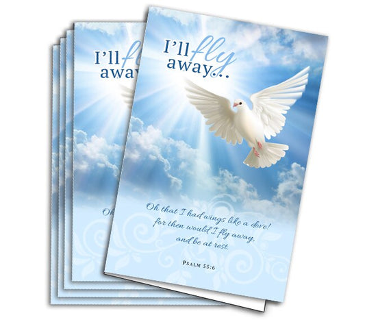 Fly Away Funeral Program Paper (Pack of 25).