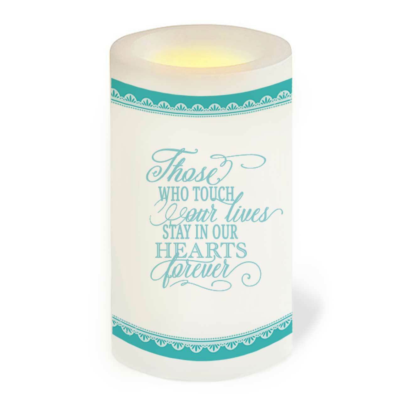 Scallop Personalized Flameless LED Memorial Candle.