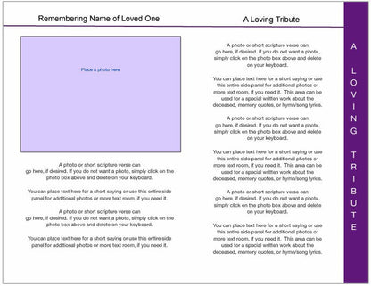 Imagine 8-Sided Funeral Graduated Program Template.