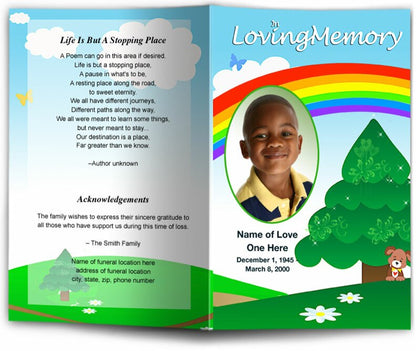 Delight Funeral Program Template.