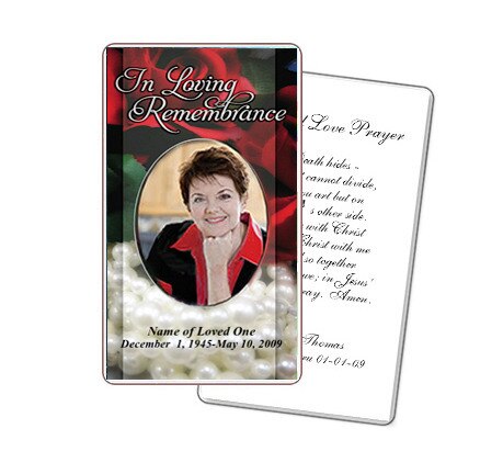 Elegance Prayer Card Template.